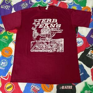 Vintage 1988 Herb And Jeans Quoit Tournaments Rat Fink Art Obscure Tee